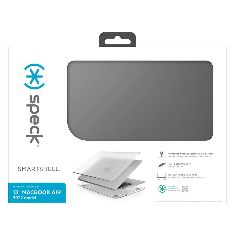 Speck SmartShell – Dėklas, skirtas „MacBook Air“ 13,6 colio M4 (2025) / M3 (2024) / M2 (2022) (Obsidian)