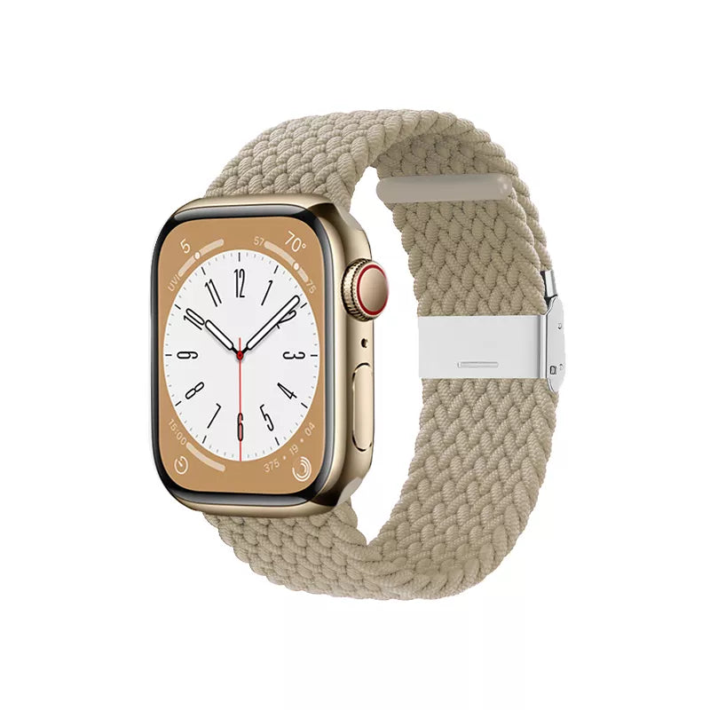 Crong Wave Band 
– pintinė apyrankė, skirta „Apple Watch“ 38/40/41/42/44/45/49 mm („Stone Beige“ spalvos)