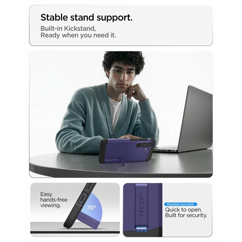 Spigen Tough Armor MagSafe – dėklas, skirtas Samsung Galaxy S26+ (pelkinė violetinė)