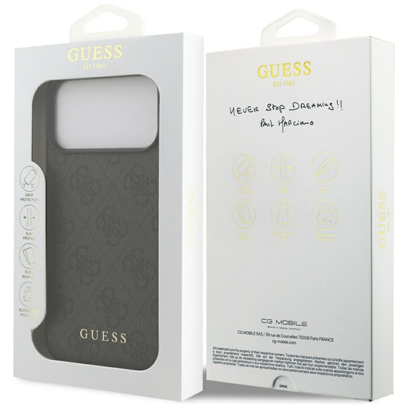 Guess 4G Classic - Dėklas iPhone 17 Pro Max (juodas)