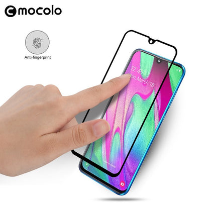 Mocolo 3D 9H Full Glue - visą ekraną dengianti ekrano apsauga, skirta Samsung Galaxy A40 (juoda)