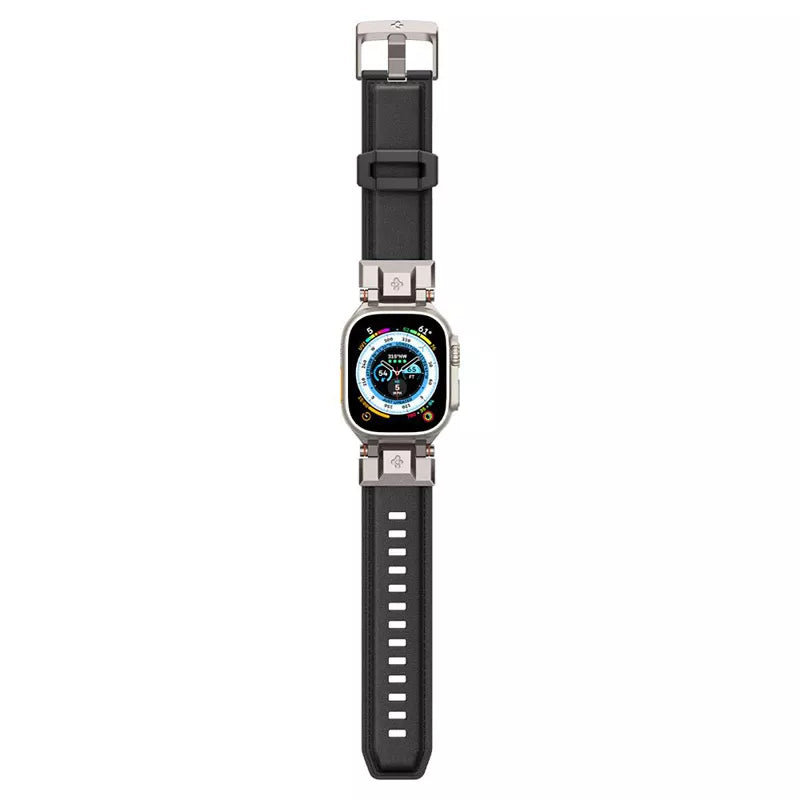 Spigen DuraPro Armor PU – dirželis, skirtas Apple Watch 42/44/45/49 mm (juodas)