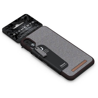 Nordic Elements Saeson Idun – dėklas, skirtas „iPhone XR“ (tamsiai rudas raštas 1)