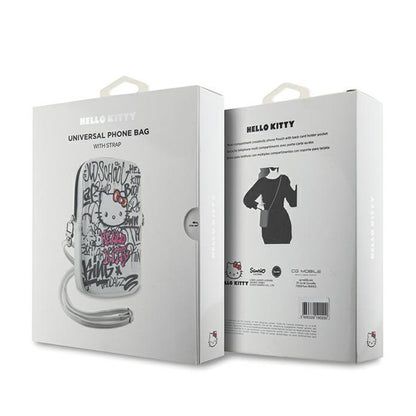 „Hello Kitty Graffiti Kitty Head“ – Kryžminė rankinė telefonui (balta)