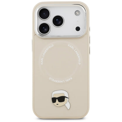 Karl Lagerfeld Karl Pin MagSafe - Dėklas iPhone 17 Pro (beige)