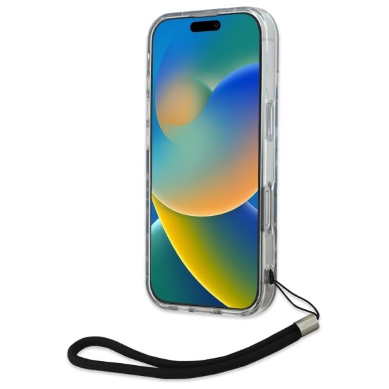 Karl Lagerfeld Zebra su virvele - dėklas iPhone 16 Pro (violetinė)