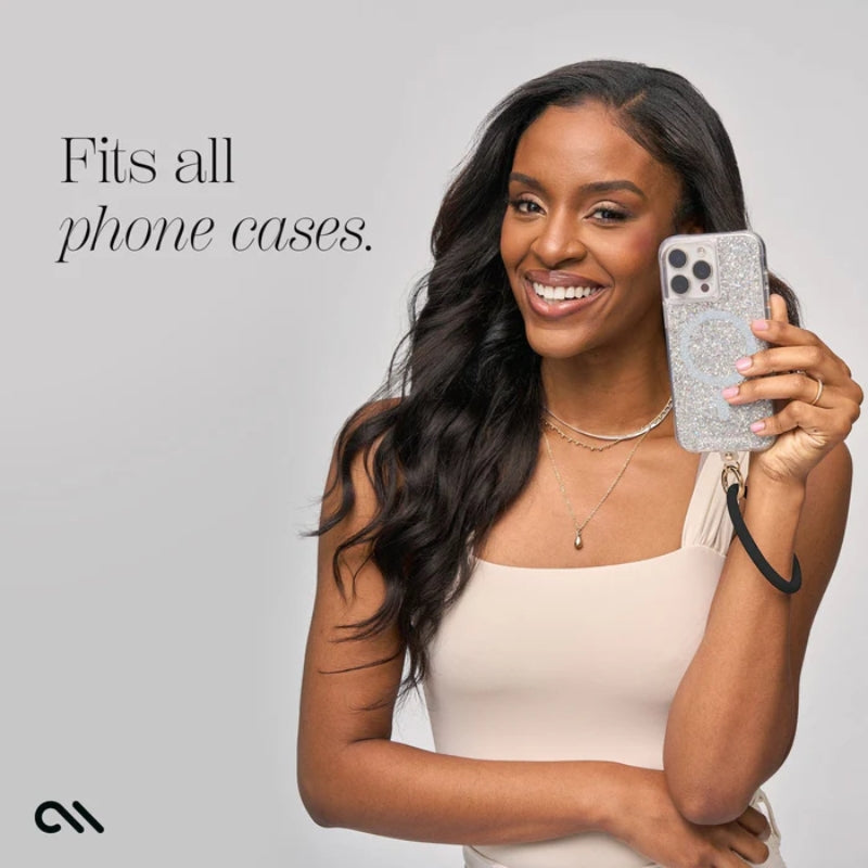 Case-Mate telefono apyrankė – riešo dirželis išmaniajam telefonui (juodas)