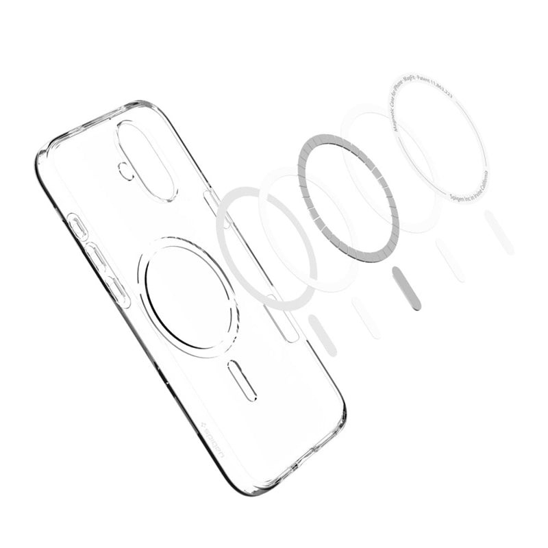 Spigen Liquid Crystal Mag MagSafe – „iPhone 16“ dėklas (skaidrus)