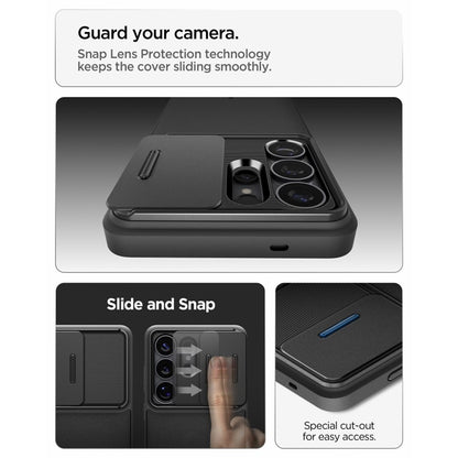 Spigen Optik Armor – dėklas, skirtas Samsung Galaxy S26 Ultra (juodas)