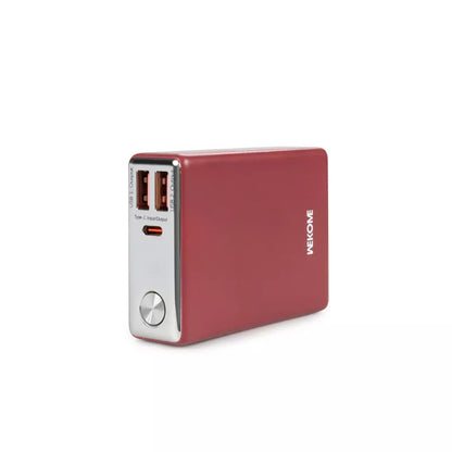 WEKOME WP-27 Tint Series – maitinimo blokas 10000 mAh Super Greitas krovimas USB-C PD 20W + 2x USB-A QC3.0 22.5W (raudonas)