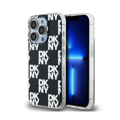 DKNY IML languoto vienspalvio rašto dėklas, skirtas iPhone 15 Pro Max (Juoda)