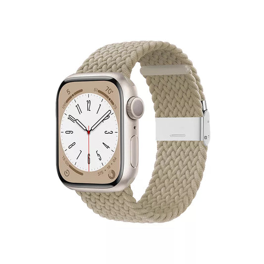 Crong Wave Band 
– pintinė apyrankė, skirta „Apple Watch“ 38/40/41/42/44/45/49 mm („Stone Beige“ spalvos)