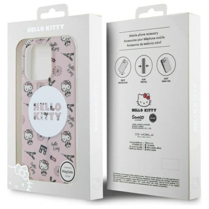Hello Kitty IML "All Over Paris" MagSafe – dėklas iPhone 16 Pro Max (rožinis)