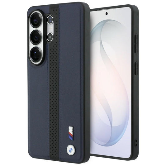 BMW M perforuota "Stripe Logo" MagSafe dėklas - Samsung Galaxy S26 Ultra (Tamsiai mėlynas)