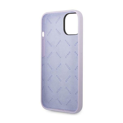 Guess silikoninis derlinis – dėklas iPhone 14 (violetinės spalvos)