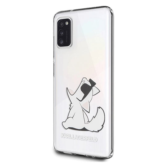 Karl Lagerfeld Choupette Fun akiniai nuo saulės – dėklas Samsung Galaxy A41 (skaidrus)