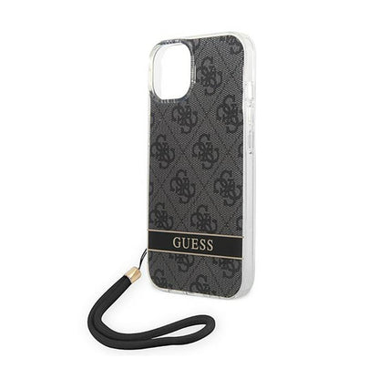 Guess 4G Print Cord - Dėklas iPhone 14 Plus (Juodas)