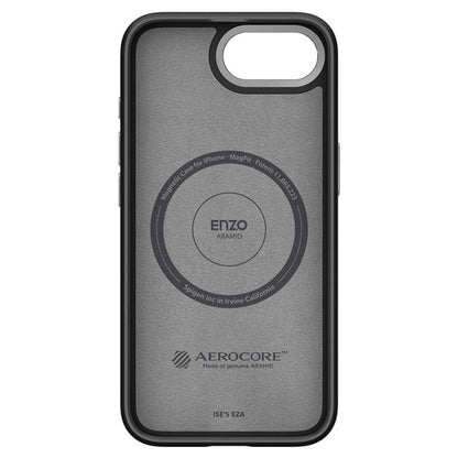 Spigen Enzo Aramid Mag MagSafe – dėklas, skirtas iPhone 16e (juodas)