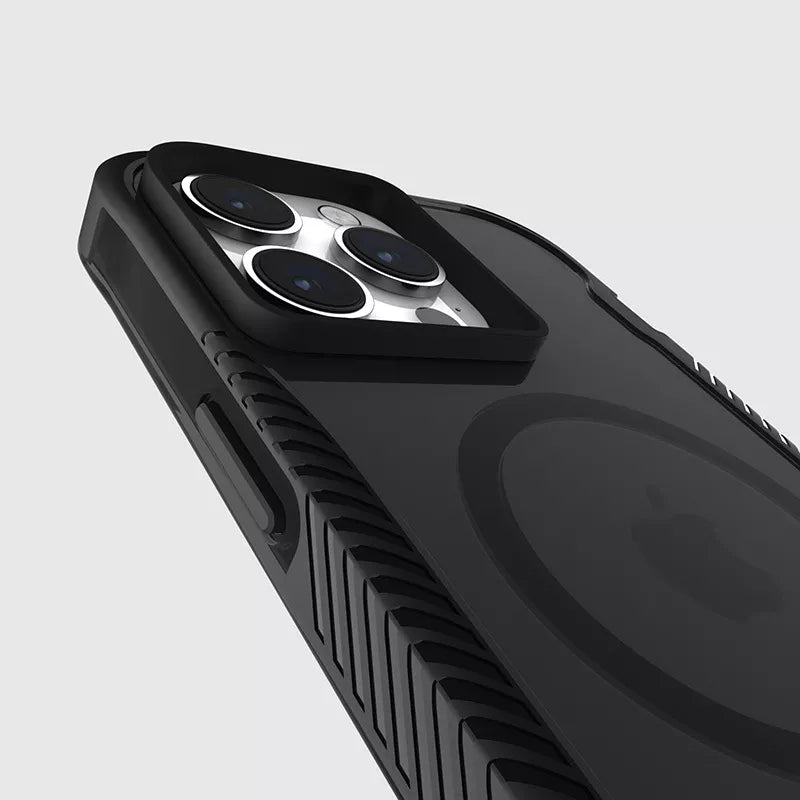 Case-Mate Tough Grip Plus D3O MagSafe - dėklas iPhone 15 Pro Max (dūmų/juodas)