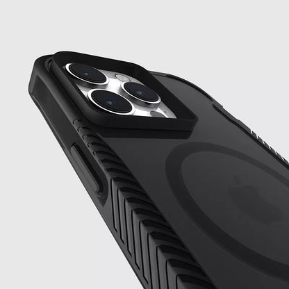 Case-Mate Tough Grip Plus D3O MagSafe - dėklas iPhone 15 Pro Max (dūmų/juodas)