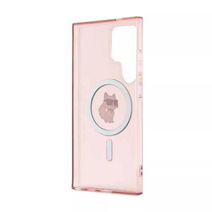 Karl Lagerfeld IML Choupette MagSafe – dėklas Samsung Galaxy S24 Ultra (rožinis)