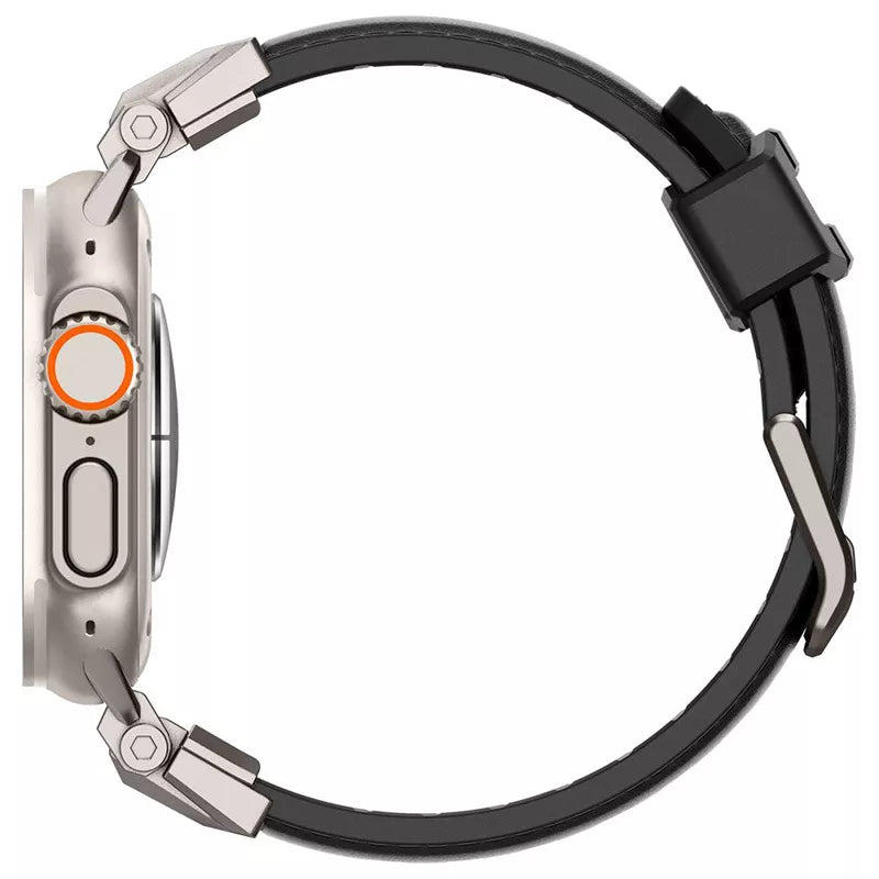 Spigen DuraPro Armor PU – dirželis, skirtas Apple Watch 42/44/45/49 mm (juodas)