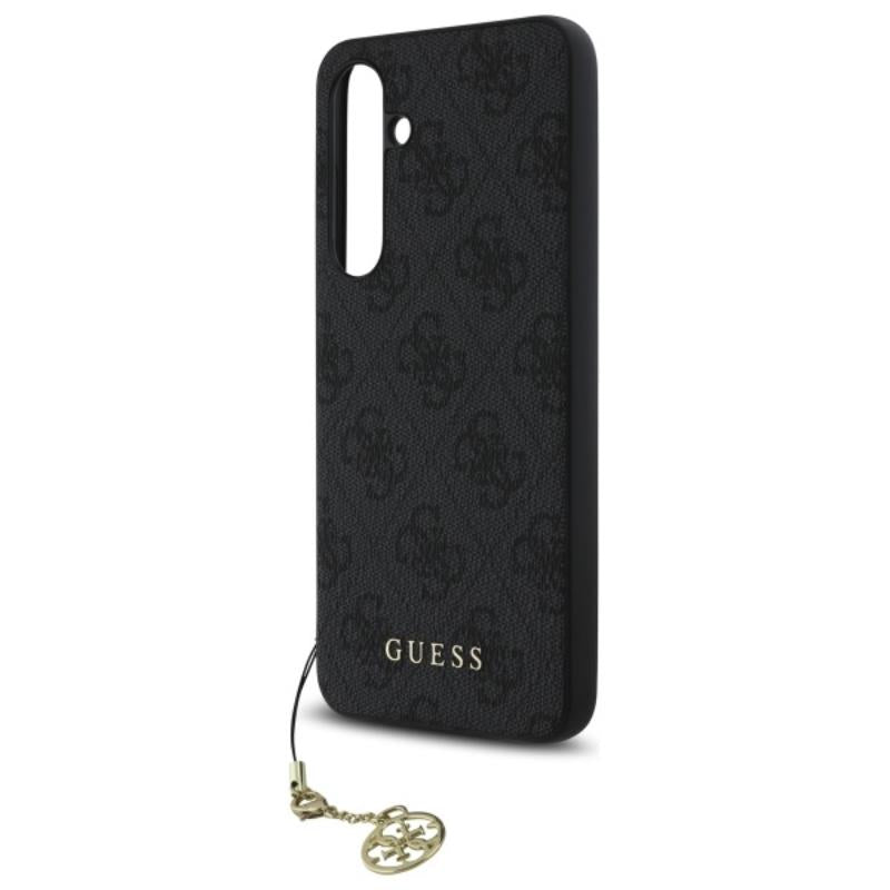 Guess 4G Charms kolekcija – dėklas Samsung Galaxy S24 FE (pilka)