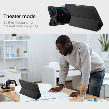 Spigen Urban Fit – dėklas, skirtas iPad Pro 11" (M4, 2024) (juodas)