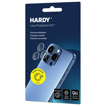 3mk HARDY Pro objektyvo apsauga - Kameros objektyvo stiklas, skirtas iPhone 17 Pro / iPhone 17 Pro Max (Sidabrinis)