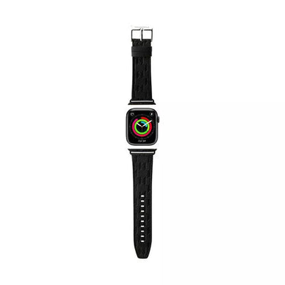 Karl Lagerfeld Saffiano Monogram – dirželis Apple Watch 42/44/45/49 mm (juodas)