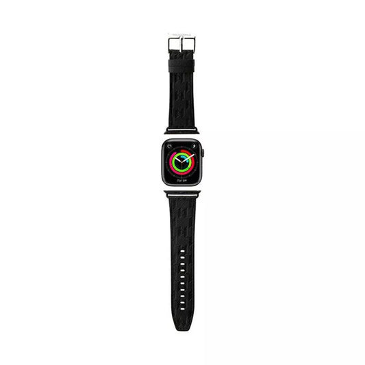 Karl Lagerfeld Saffiano Monogram – dirželis Apple Watch 42/44/45/49 mm (juodas)
