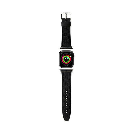 Karl Lagerfeld Saffiano Monogram – dirželis Apple Watch 42/44/45/49 mm (juodas)