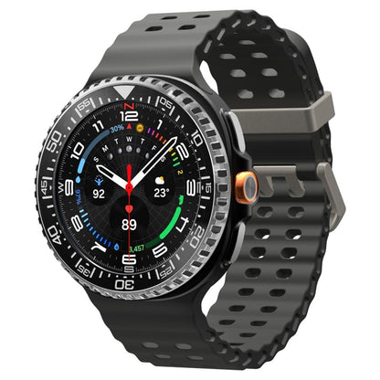 Spigen Bezel Tune Pro Diver - Dėklas / Apsauginis rėmelis, skirtas Samsung Galaxy Watch 8 Classic 46 mm (Sidabrinis)
