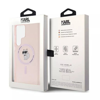 Karl Lagerfeld IML Choupette MagSafe – dėklas Samsung Galaxy S24 Ultra (rožinis)