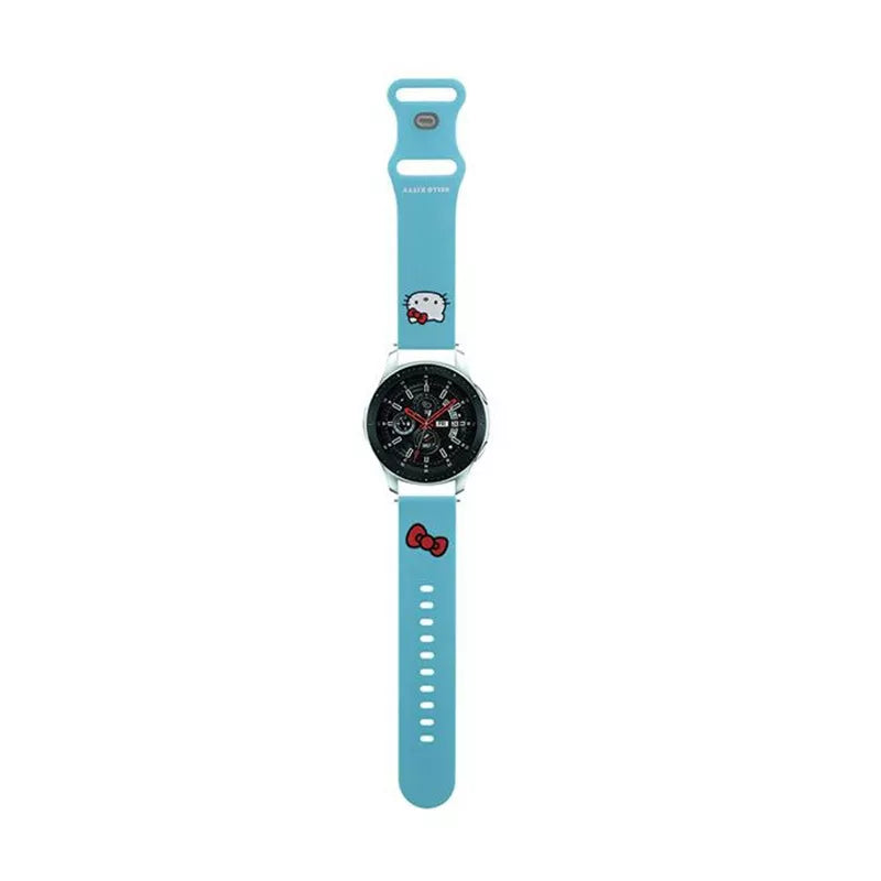 Hello Kitty Silikono Katytės Galva - Universalus dirželis išmaniajam laikrodžiui 22 mm (mėlynas)