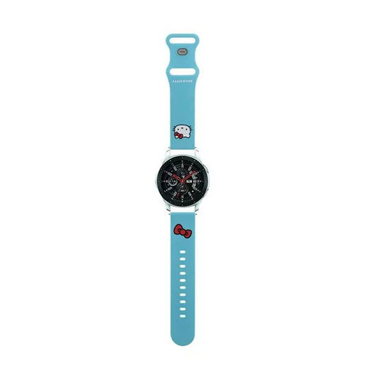 Hello Kitty Silikono Katytės Galva - Universalus dirželis išmaniajam laikrodžiui 22 mm (mėlynas)