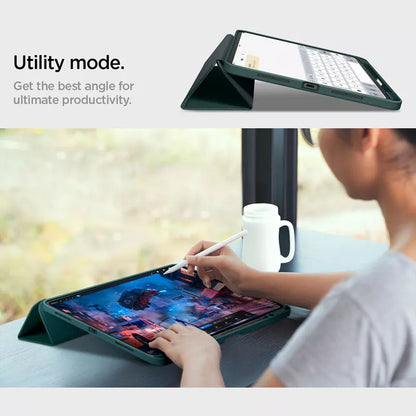 Spigen Urban Fit – dėklas skirtas iPad Pro 13" (M4, 2024) (Vidurnakčio žalia)