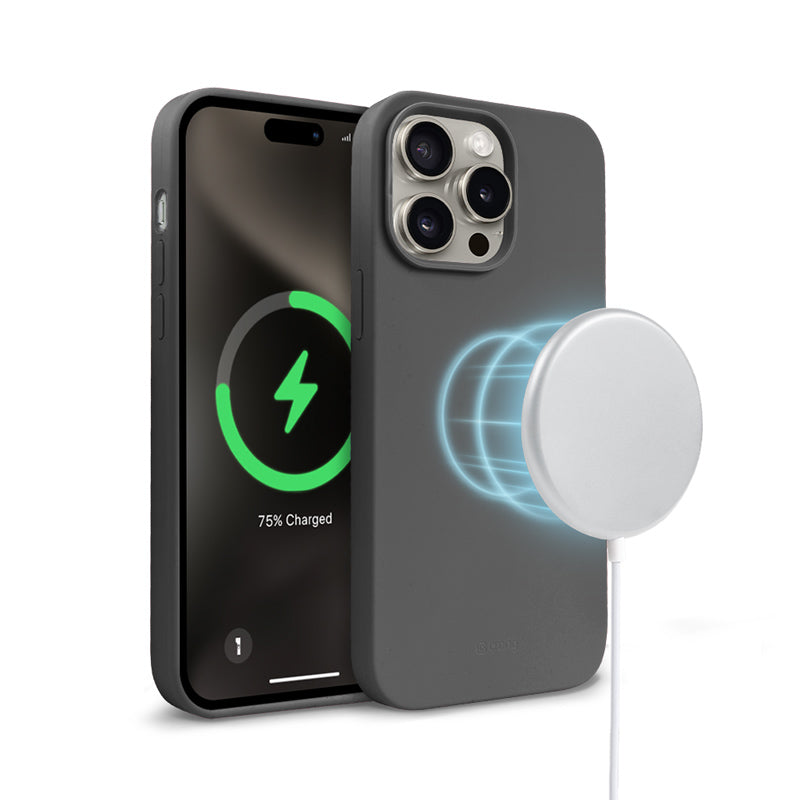 Crong Color Cover Magnetic – dėklas, skirtas iPhone 15 Pro Max su MagSafe (titano)