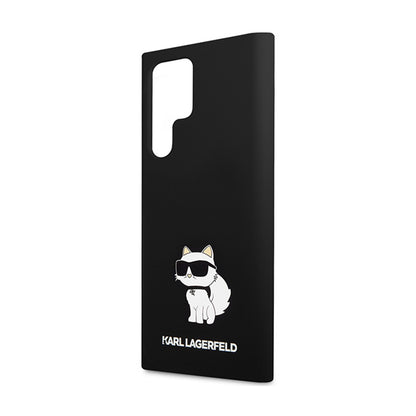 Karl Lagerfeld Silicone Choupette – dėklas, skirtas „Samsung Galaxy S24 Ultra“ (juodas)