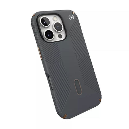Speck Presidio2 Grip ClickLock & MagSafe – dėklas iPhone 16 Pro (Charcoal Grey / Cool Bronze / White)
