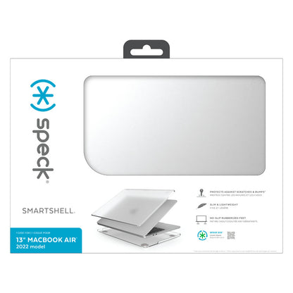 Speck SmartShell – dėklas MacBook Air 13.6" (M5/M4/M3/M2/2026–2022) (Skaidrus)