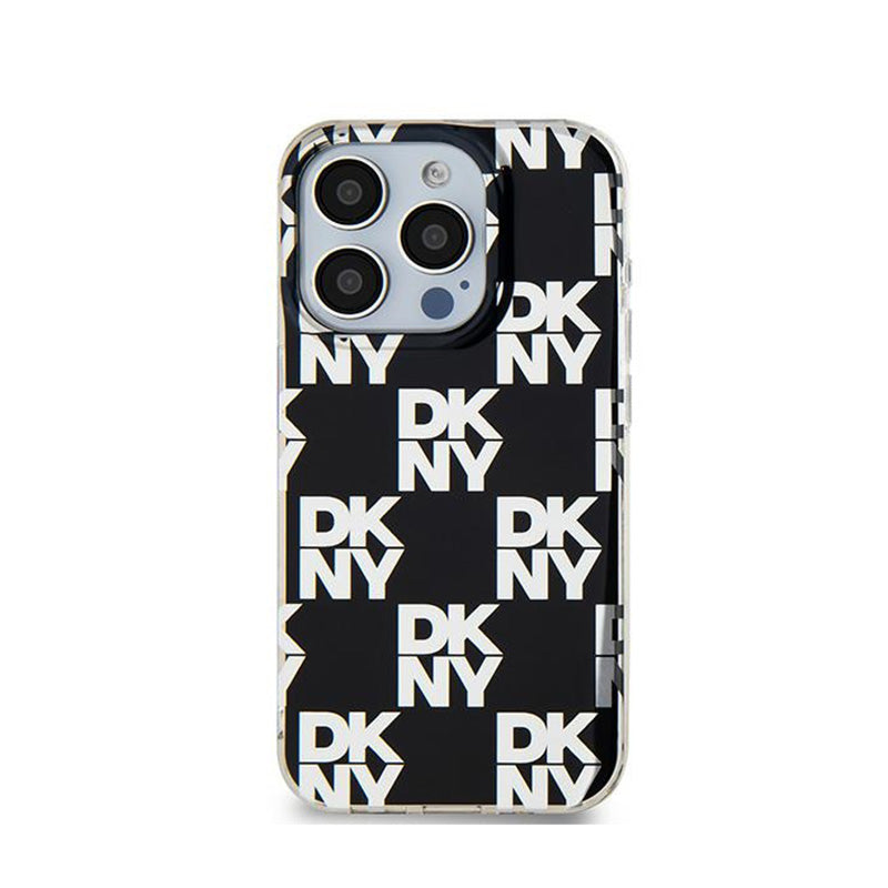 DKNY IML languoto vienspalvio rašto dėklas, skirtas iPhone 15 Pro Max (Juoda)