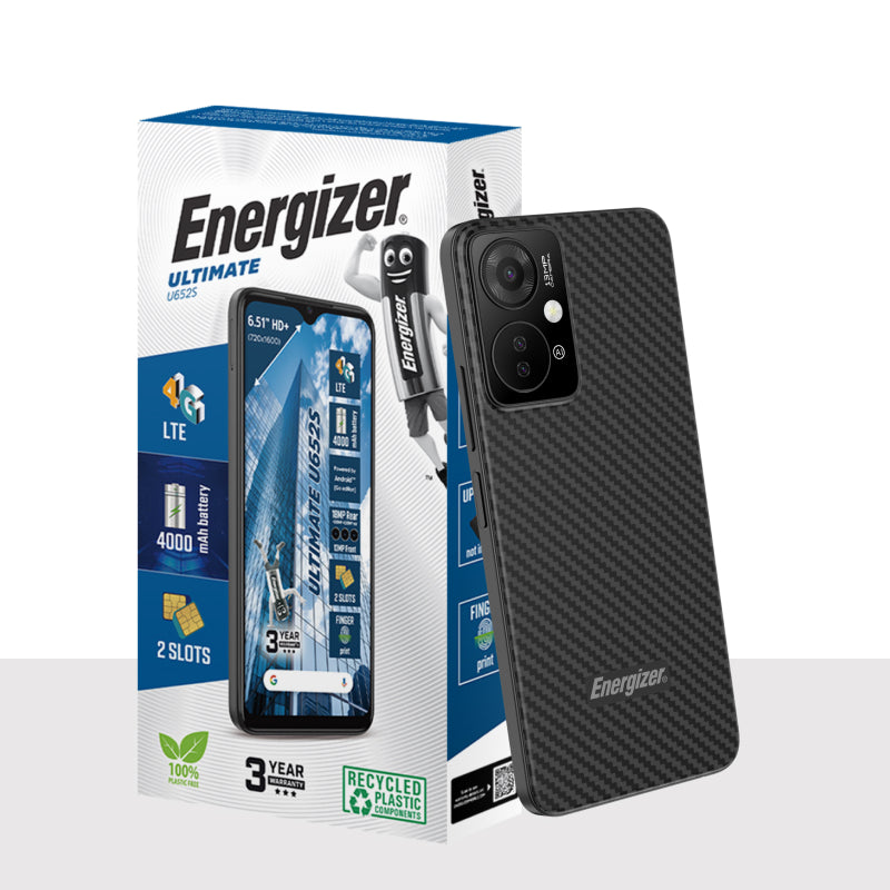 Energizer Ultimate U652S – Išmanusis telefonas 2 GB RAM 64 GB 6,51 colio 4G LTE su dviguba SIM kortele, ES (juodas)