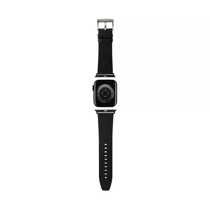 Karl Lagerfeld Saffiano Monogram – dirželis Apple Watch 42/44/45/49 mm (juodas)