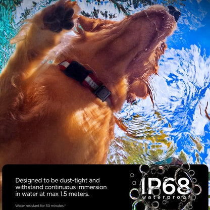 Spigen Tough Armor antkaklis augintiniui – dėklas su tvirtinimu prie antkaklio, skirtas Apple AirTag (Juodas)