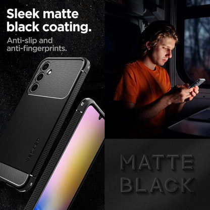 Spigen Rugged Armor – dėklas, skirtas „Samsung Galaxy A25 5G“ (juodas)