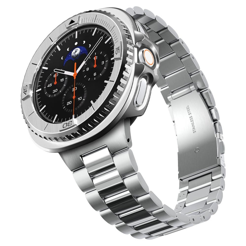 Spigen Bezel Tune Pro Pilot - Dėklas / Apsauginis rėmelis, skirtas Samsung Galaxy Watch 8 Classic 46 mm (Sidabrinis)