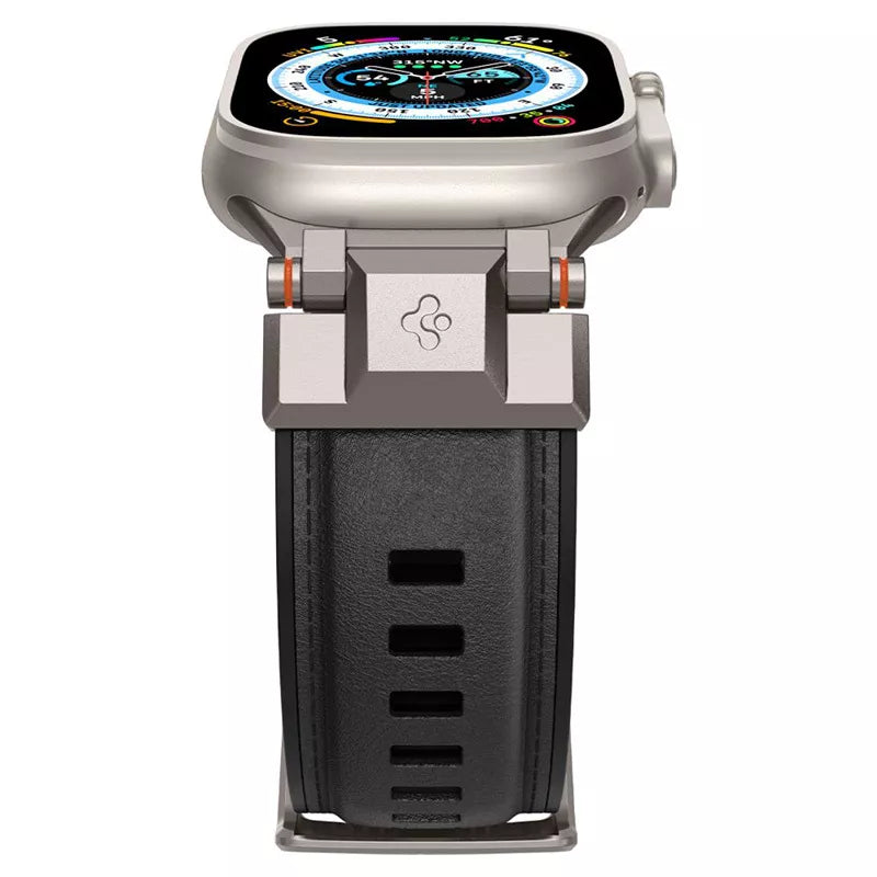 Spigen DuraPro Armor PU – dirželis, skirtas Apple Watch 42/44/45/49 mm (juodas)