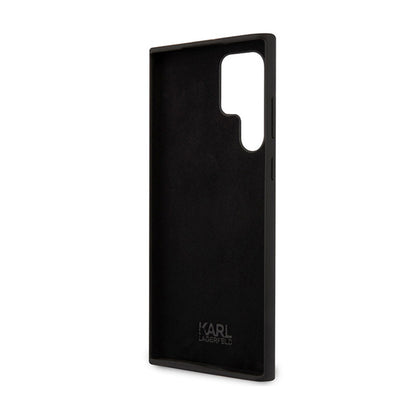 Karl Lagerfeld Silicone Choupette – dėklas, skirtas „Samsung Galaxy S24 Ultra“ (juodas)