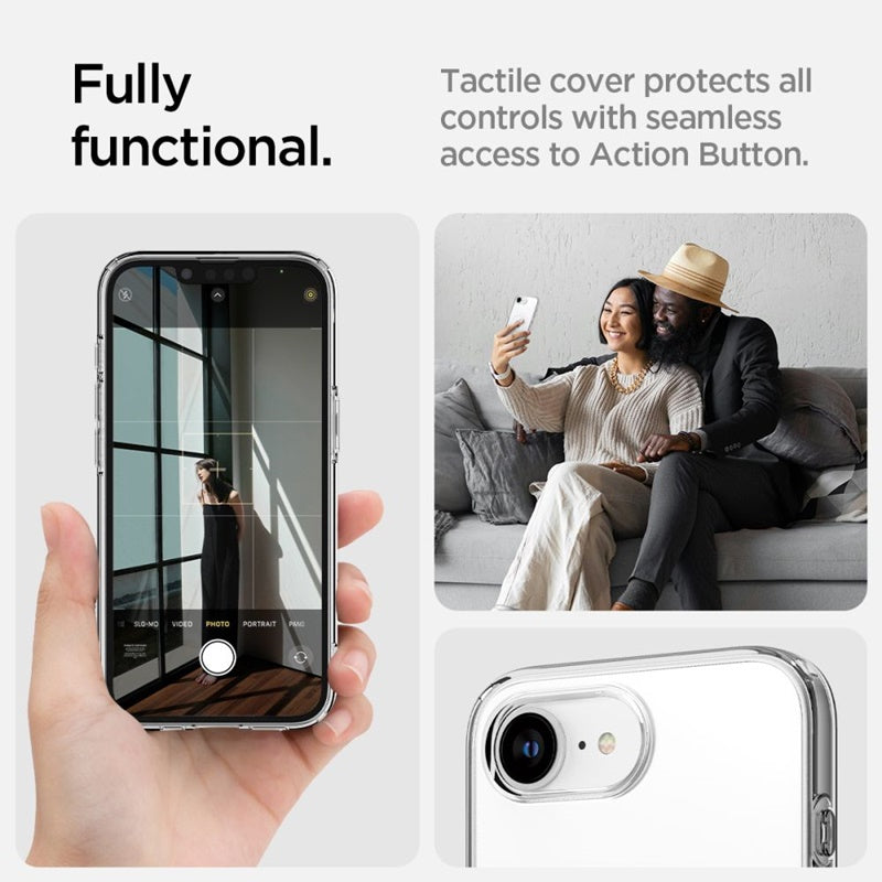 Spigen Liquid Crystal Mag MagSafe dėklas iPhone 17e / 16e (Skaidrus)
